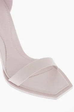 Clearance Sandali In Satin Con Cinturino Tacco 10 cm Donna Scarpe Con Tacco