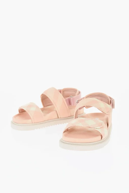Sandali JAMIE a Quadri con Chiusura in Velcro>Burberry KIDS Sale