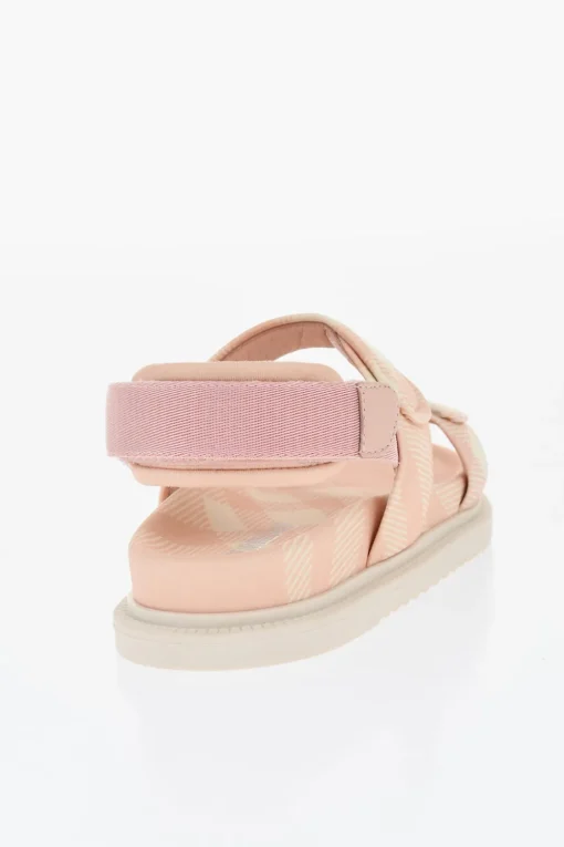 Sandali JAMIE a Quadri con Chiusura in Velcro>Burberry KIDS Sale