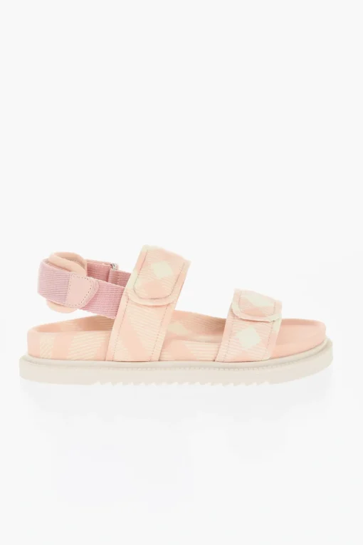 Sandali JAMIE a Quadri con Chiusura in Velcro>Burberry KIDS Sale