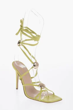 Sandali Lace Up ATOM In Pelle con Borchie Dorate 10,5cm>Bruno Frisoni Online