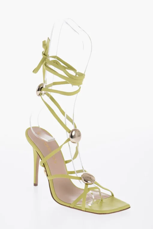 Sandali Lace Up ATOM In Pelle con Borchie Dorate 10,5cm>Bruno Frisoni Online