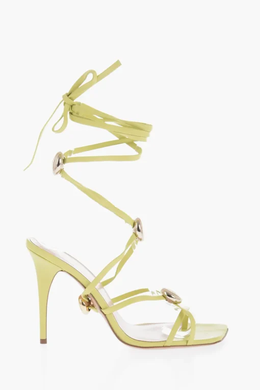 Sandali Lace Up ATOM In Pelle con Borchie Dorate 10,5cm>Bruno Frisoni Online