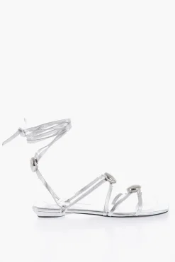 Discount Sandali Lace-Up ATOM in Pelle Lamè con Borchie Donna Ballerine|Scarpe Basse