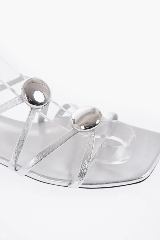 Discount Sandali Lace-Up ATOM in Pelle Lamè con Borchie Donna Ballerine|Scarpe Basse