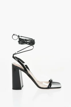 Sale Sandali Lace-Up in Pelle Lucida Tacco 10.5cm Donna Scarpe Con Tacco