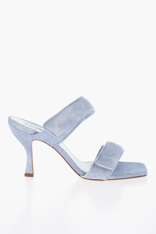Fashion Sandali PERNI In Denim Stonewashed 10cm Donna Scarpe Con Tacco
