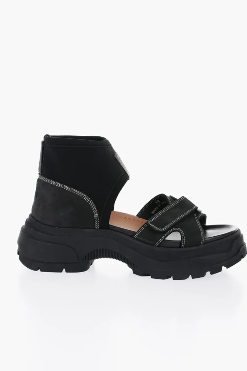 Outlet Sandali Scamosciati Con Suola Carrarmata Donna Ballerine|Scarpe Basse