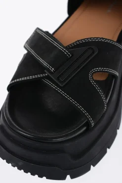 Outlet Sandali Scamosciati Con Suola Carrarmata Donna Ballerine|Scarpe Basse