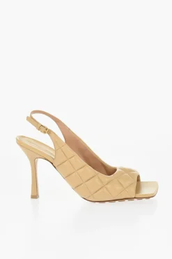Sandali Slinback in Pelle Trapuntata con Punta Squadrata 11cm></noscript>Bottega Veneta Hot