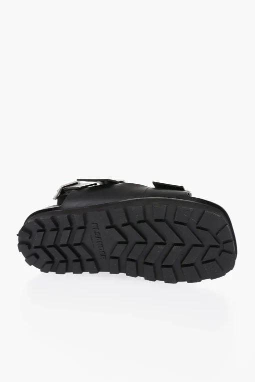 Fashion SandalI Slingback in Pelle con Doppia Fibbia Uomo Scarpe Basse