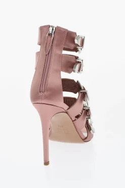 Sandali URSULA Con Fibbie In Satin Tacco 10 cm>Paris Texas Clearance