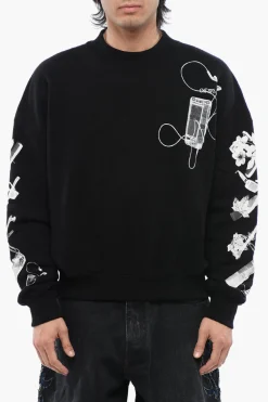 New SCAN ARR OVER CREWNECK BLACK GREY Uomo Felpe