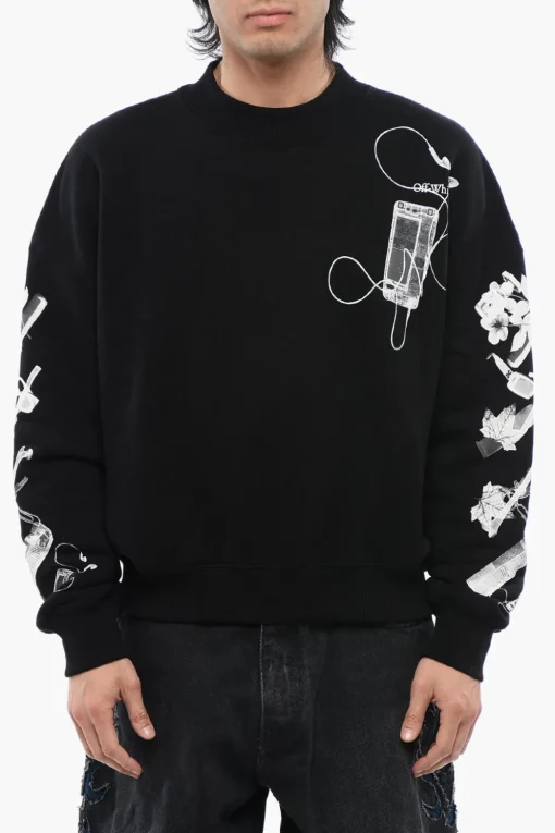 New SCAN ARR OVER CREWNECK BLACK GREY Uomo Felpe