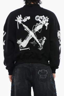 New SCAN ARR OVER CREWNECK BLACK GREY Uomo Felpe