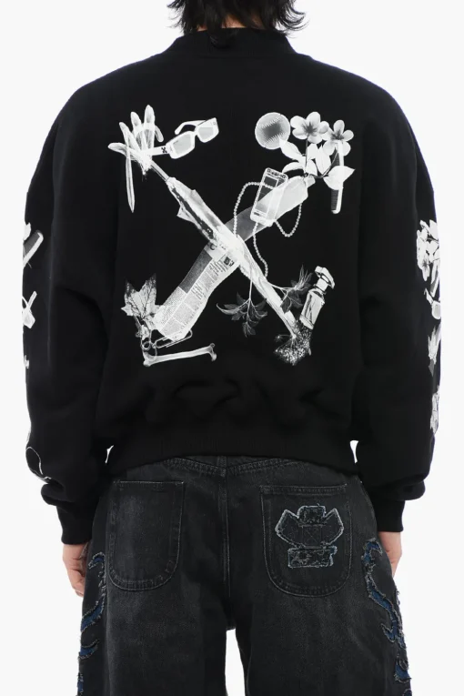 New SCAN ARR OVER CREWNECK BLACK GREY Uomo Felpe