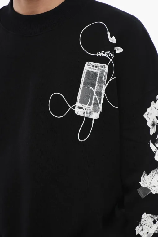 New SCAN ARR OVER CREWNECK BLACK GREY Uomo Felpe
