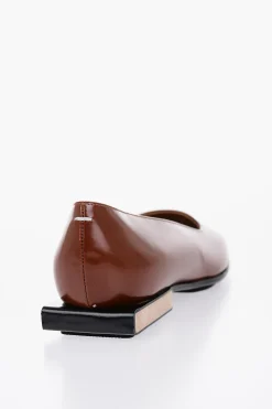 Outlet Scarpa Ballerine In Pelle Con Punta Squadrata Donna Ballerine|Scarpe Basse