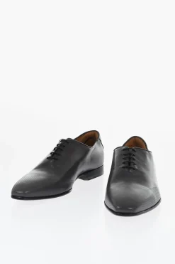 Scarpe Derby in Pelle a Tinta Unita>Corneliani New