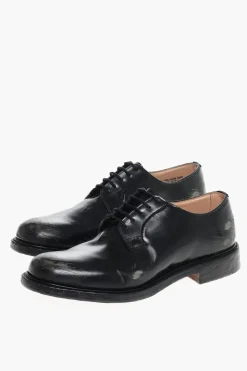 Discount Scarpe Derby SHANNON In Pelle Effetto Vintage Uomo Stringate