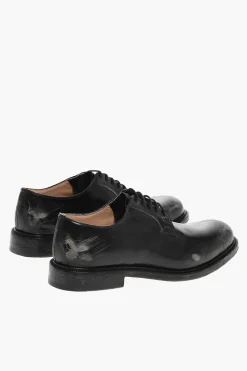 Discount Scarpe Derby SHANNON In Pelle Effetto Vintage Uomo Stringate