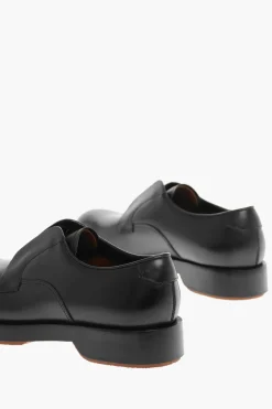 Fashion Scarpe Derby UDINE in Pelle con Inserto Elastico Uomo Stringate
