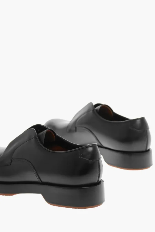 Fashion Scarpe Derby UDINE in Pelle con Inserto Elastico Uomo Stringate