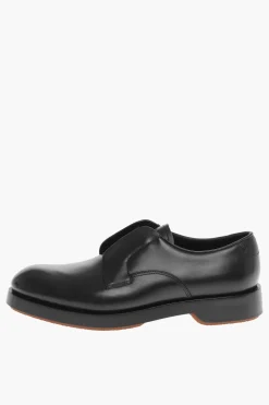 Fashion Scarpe Derby UDINE in Pelle con Inserto Elastico Uomo Stringate