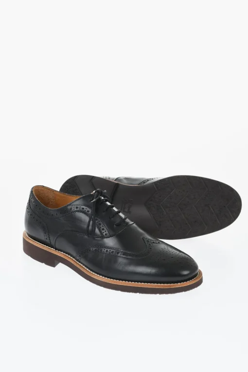 Scarpe Oxford Full Brogues in Pelle>Corneliani New