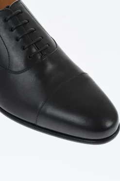 Sale Scarpe Oxford in Pelle a Tinta Unita Uomo Stringate