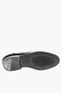 Outlet Scarpe Oxford In Pelle Di Coccodrillo Uomo Stringate