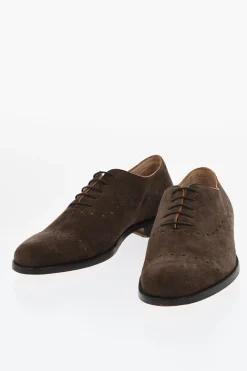 Scarpe Oxford Quarter Brogues in Camoscio>Corneliani Hot