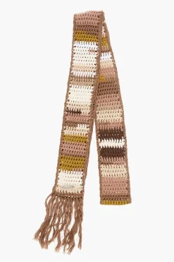 Outlet Sciarpa all'Uncinetto con Frange Donna Sciarpe E Foulard