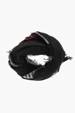 New Sciarpa FELIPE In Misto Cashmere Ricamata Donna Sciarpe E Foulard