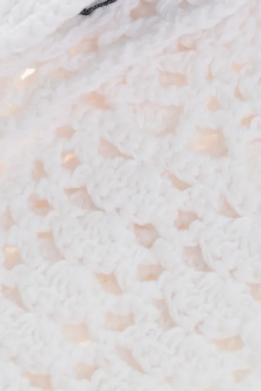 Sciarpa in Crochet a Tinta Unita con Frange>Dsquared2 Hot
