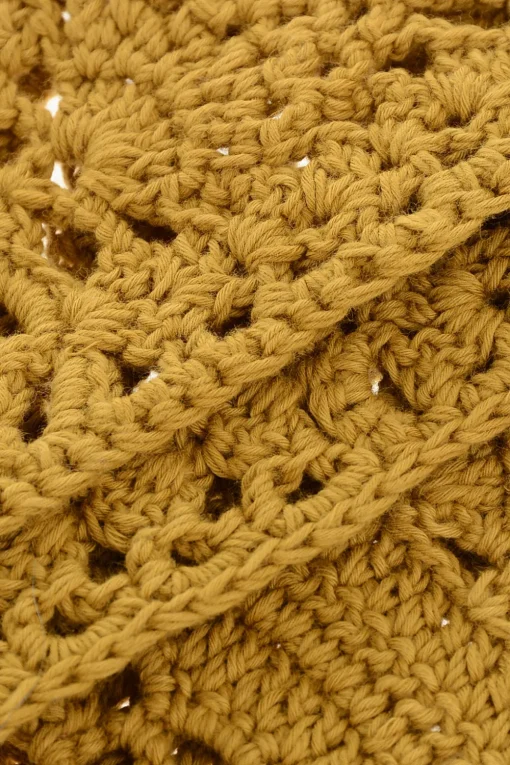 New Sciarpa in Crochet a Tinta Unita con Frange Donna Sciarpe E Foulard