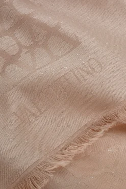 Sciarpa in in Misto Lana con Monogram All-Over e Micro Paillettes></noscript>Valentino New