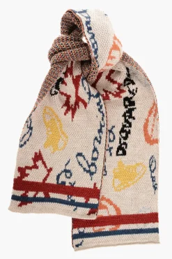Sciarpa in Misto Alpaca con Dettagli a Contrasto></noscript>Dsquared2 Sale