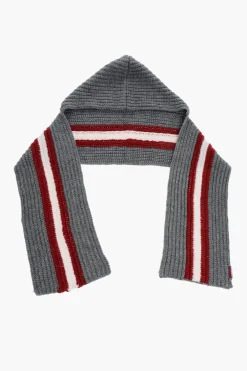 Sciarpa in Misto Alpaca con Banda a Contrasto e Cappuccio>Dsquared2 Sale