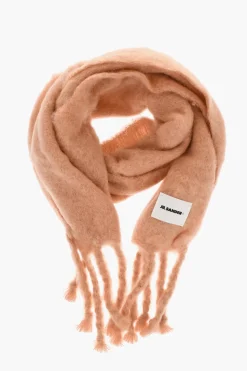 Sciarpa in Misto Mohair con Fondo Frangiato>Jil Sander Online
