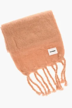Sciarpa in Misto Mohair con Fondo Frangiato></noscript>Jil Sander Online