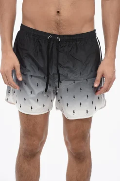 Discount SCREEN PRINT ALL-OVER BOLT SWIM SHORTS Uomo Costumi Da Bagno