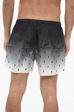 Discount SCREEN PRINT ALL-OVER BOLT SWIM SHORTS Uomo Costumi Da Bagno