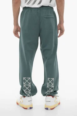 Hot SEASONAL Joggers CHAIN ARROW in Cotone Garzato Uomo Pantaloni