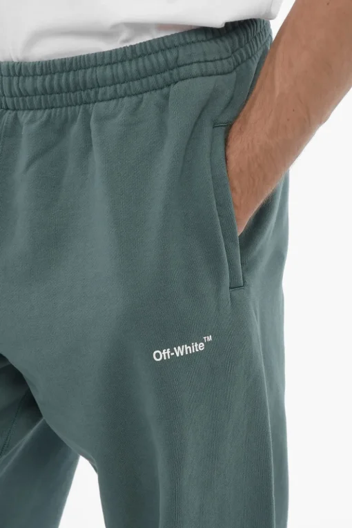 Hot SEASONAL Joggers CHAIN ARROW in Cotone Garzato Uomo Pantaloni