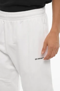 SEASONAL Joggers in Cotone Garzato con Dettagli a Contrasto></noscript>Off-White Hot