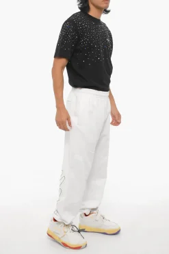 SEASONAL Joggers in Cotone Garzato con Dettagli a Contrasto></noscript>Off-White Hot