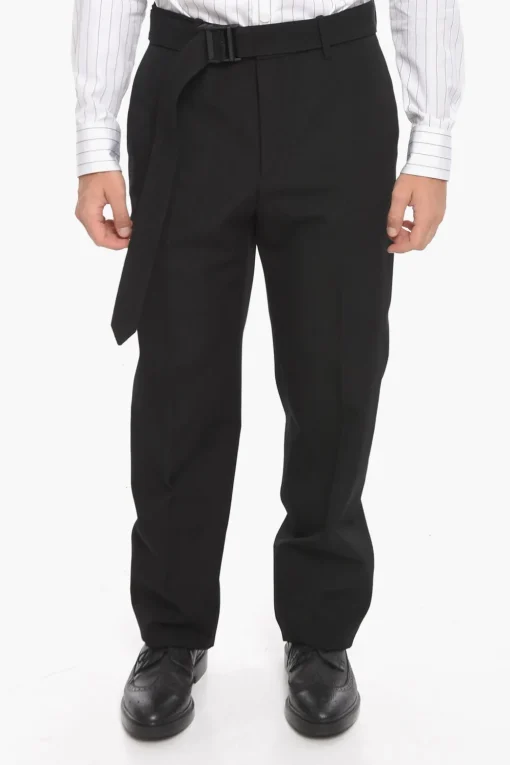 SEASONAL Pantaloni in Lana BUCKLE DRY con Cintura>Off-White Hot