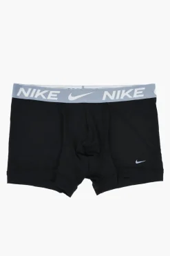 Outlet Set 3 Boxer Dri-Fit in Tinta Unita con Banda Elastica a Contrasto Uomo Intimo
