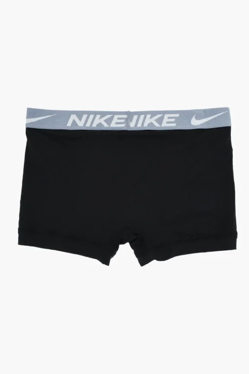Outlet Set 3 Boxer Dri-Fit in Tinta Unita con Banda Elastica a Contrasto Uomo Intimo